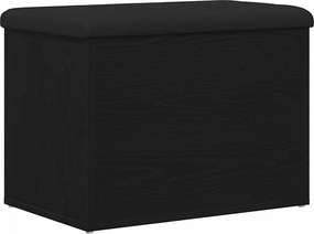 vidaXL Bancă cu spațiu de depozitare Stejar negru 62 x 42 x 45 cm