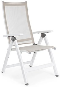Scaun cu spatar reglabil, alb, 59x71x113 cm, Cruise Bizzotto