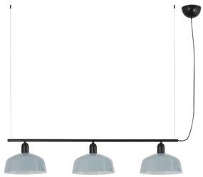 Lustra suspendata metal TATAWIN M 3L negru, blue