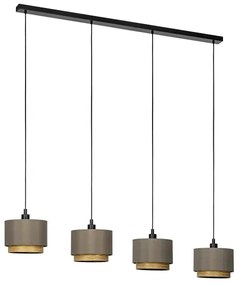 Lustră pe cablu Eglo 390121 MARCHENA 4xE27/40W/230V maro