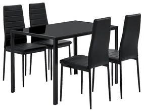 Set de sufragerie Dalya cu masă și 4 scaune