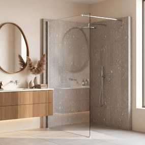 Paravan de dus Rea Flexi Transparent / Chrome 100