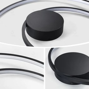 Brilagi - Plafonieră LED reglabilă TWISTER, 105 W, 230 V, Ø100 cm, neagră, cu telecomandă