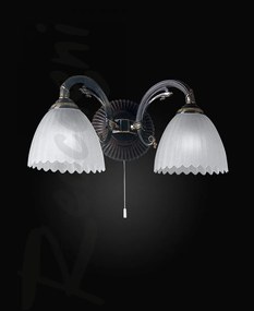 Aplica de perete design italian din alama cu lemn 3510