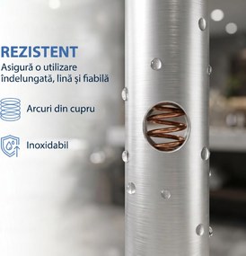 HOMCOM Scaun de Duș din Aluminiu cu Raft Integrat, Înălțime Reglabilă pe 5 Niveluri, Suport 150kg, Gri | Aosom Romania