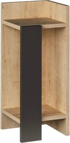 Noptiera Elos Right, stejar/gri antracit, PAL melaminat, 25x27x60 cm