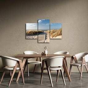 Tablou - Plaja cu nisip de pe insula Langeoog, Germania (90x60 cm)
