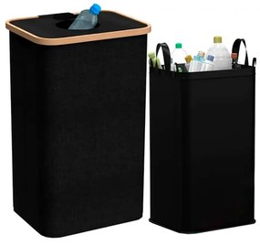 Colector selectiv de sticle 100l negru