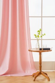 Draperie roz cu rejansa OXFORD 140x250 cm Agatat: Inele metalice