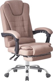 RESIGILAT- Scaun directorial, suport picioare, reglabil, Material textil, Bej