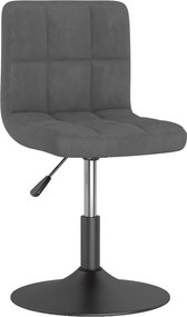 vidaXL Scaun de bar pivotant, gri închis, catifea