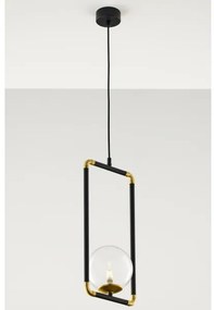 Lustră pe cablu Jupiter 2023 ZAFRA 1xG9/10W/230V negru/auriu/transparent