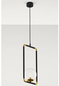 Lustră pe cablu Jupiter 2023 ZAFRA 1xG9/10W/230V negru/auriu/transparent