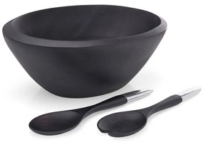 Bol de salată Noir cu linguri de servit - Nambé