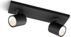 Philips - Spot LED RGBW reglabil RUNNER 2xGU10/6,5W/230V negru