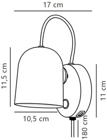 Spot de perete DFTP by Nordlux ANGLE 1xGU10/25W/230V negru