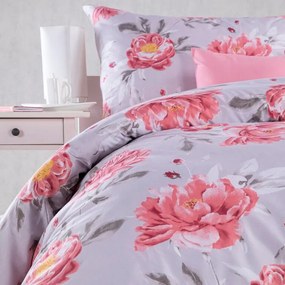 decoDoma Set lenjerii de pat pentru familii CHRISTINNE, cu cearceafuri şi feţe pernuţe set 8 piese pentru un pat dublu