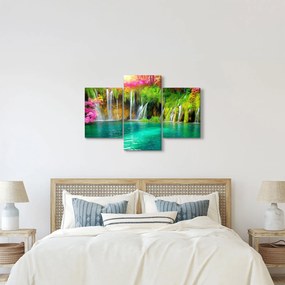 Tablou - Cascada, Lacurile Plitvice, Croația (90x60 cm)