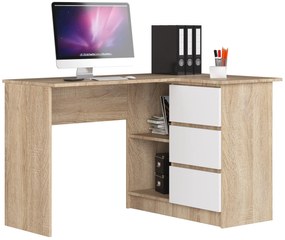 Masă PC de colț Bodhi (stejar sonoma + alb) (D). 1068827