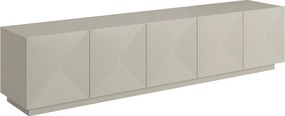 Comodă TV Asha 200 cm cu cinci uși, cu fronturi riflate - casmir