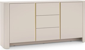 Comodă Sorrenti 168 cm cu sertare - cashmere / auriu