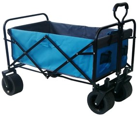Cărucior de transport pliabil - premium 150 L turcoaz
