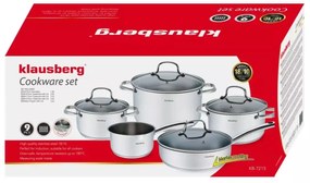 Set de oale, 9 piese, din oțel inoxidabil Klausberg KB-7215