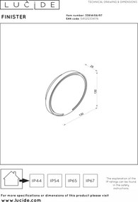 Lucide 33814/06/97 - Aplica de perete LED pentru exterior FINISTER LED/6W/230V IP54