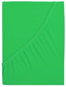 Cearsaf Jersey din bumbac mako LUXORA verde 90 x 200 cm