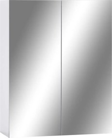 vidaXL Dulap de baie cu oglindă, alb, 60x15x75 cm, MDF