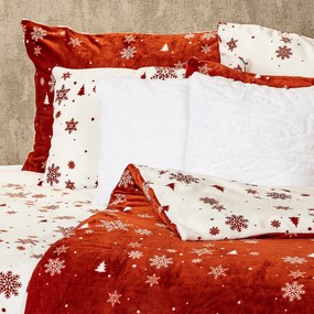 Lenjerie de pat micro-flanelă 4Home Happy winter, 140 x 220 cm, 70 x 90 cm