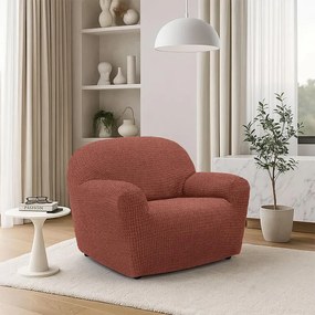 Huse super elastice RUBINIA cărămizii fotoliu (l. 70 - 110 cm)