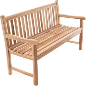 Bancă de grădină din lemn masiv DIVERO 3 locuri 150 cm