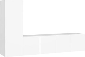 vidaXL Set dulapuri TV, 3 piese, alb, lemn prelucrat