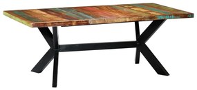 vidaXL Masă de bucătărie, 200 x 100 x 75 cm, lemn masiv reciclat