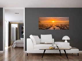 Tablou cu apus de soare (120x50 cm)