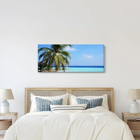 Tablou cu palmier pe plajă (120x50 cm)