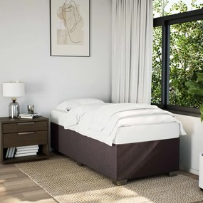 vidaXL Cadru de pat fără saltea, maro închis, 90x200 cm, textil