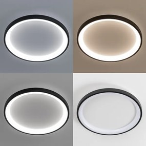 Brilagi - Plafonieră LED dimabilă FALCON SLIM LED/42W/230V Ø 50 cm neagră + telecomandă