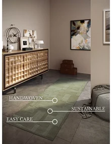 Covor tip traversă verde țesut manual din lână 80x250 cm Wilhelmine – Villeroy&amp;Boch