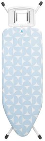 Masa de calcat Brabantia C 1005620, 124x45 cm, 7 pozitii de reglare, Suport fier de calcat, Albastru deschis