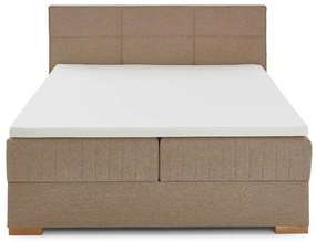 Pat boxspring bej cu spațiu de depozitare 160x200 cm Tambo – Meise Möbel