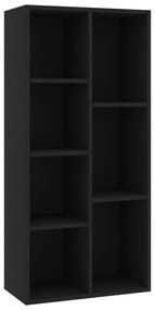801108 vidaXL Bibliotecă, negru, 50 x 25 x 106 cm, PAL