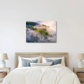 Tablou pe sticlă peisajului montan (70x50 cm)
