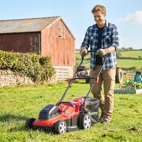 Outsunny Mașină de tuns iarbă electrică 800 W cu lățime de tăiere 40 cm, coș 45L, afișaj baterie, protecție la suprasarcină, 7 trepte de tăiere | Aosom Romania