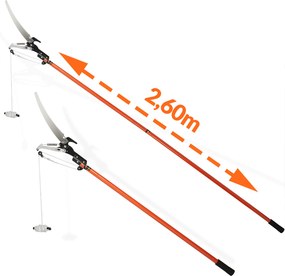 Fierăstrău telescopic cu foarfecă MOREL, 2,6m, portocaliu Gardebruk