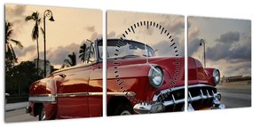 Tablou cu mașina (cu ceas) (90x30 cm)