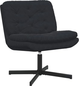 vidaXL Scaun Relaxant Rotativ Negru 63 x 75 x 76 cm Catifea
