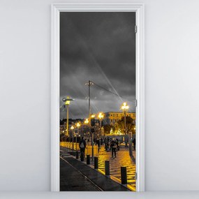 Fototapet pentru ușă - Roata Ferris în amurg (95x205cm)