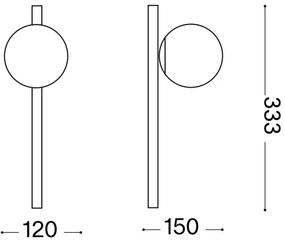 Aplică LED Ideal Lux BINOMIO 1xG9/3W/230V auriu